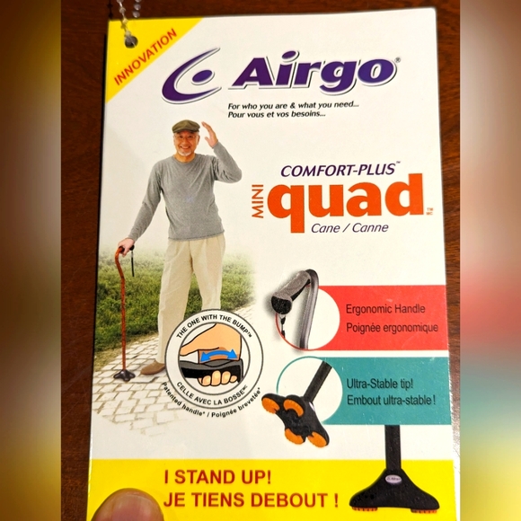 Airgo Comfort Plus w/Mini Quad Cane 730-857 - Picture 1 of 10